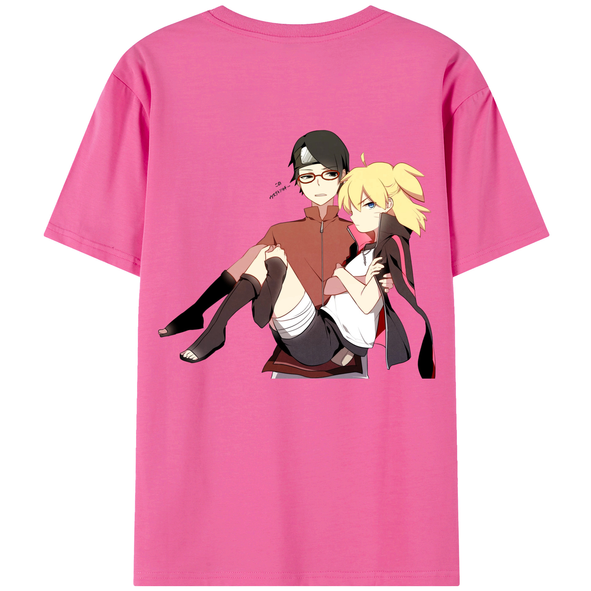 （画像用） NARUTO -ナルト- うちは サラダ Uchiha Sarada レディース半袖Tシャツ(バックプリント)